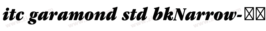 itc garamond std bkNarrow字体转换